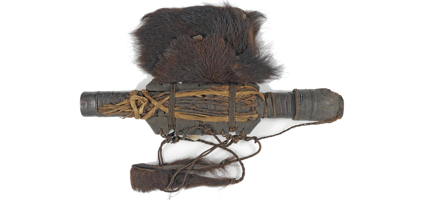 Ainu hunting quiver (1910.68.12) after conservation