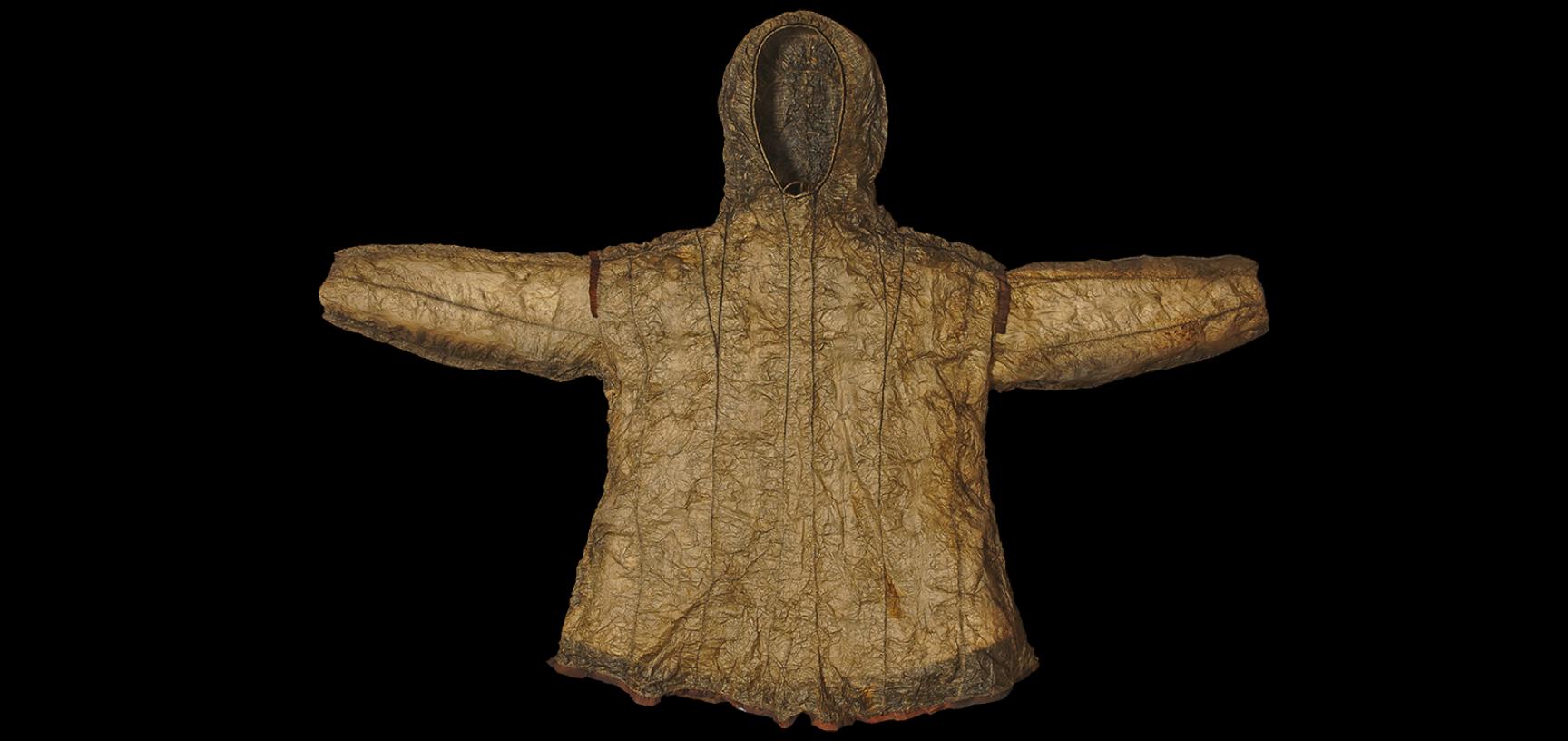 A hooded jacket (1925.11.3) after conservation