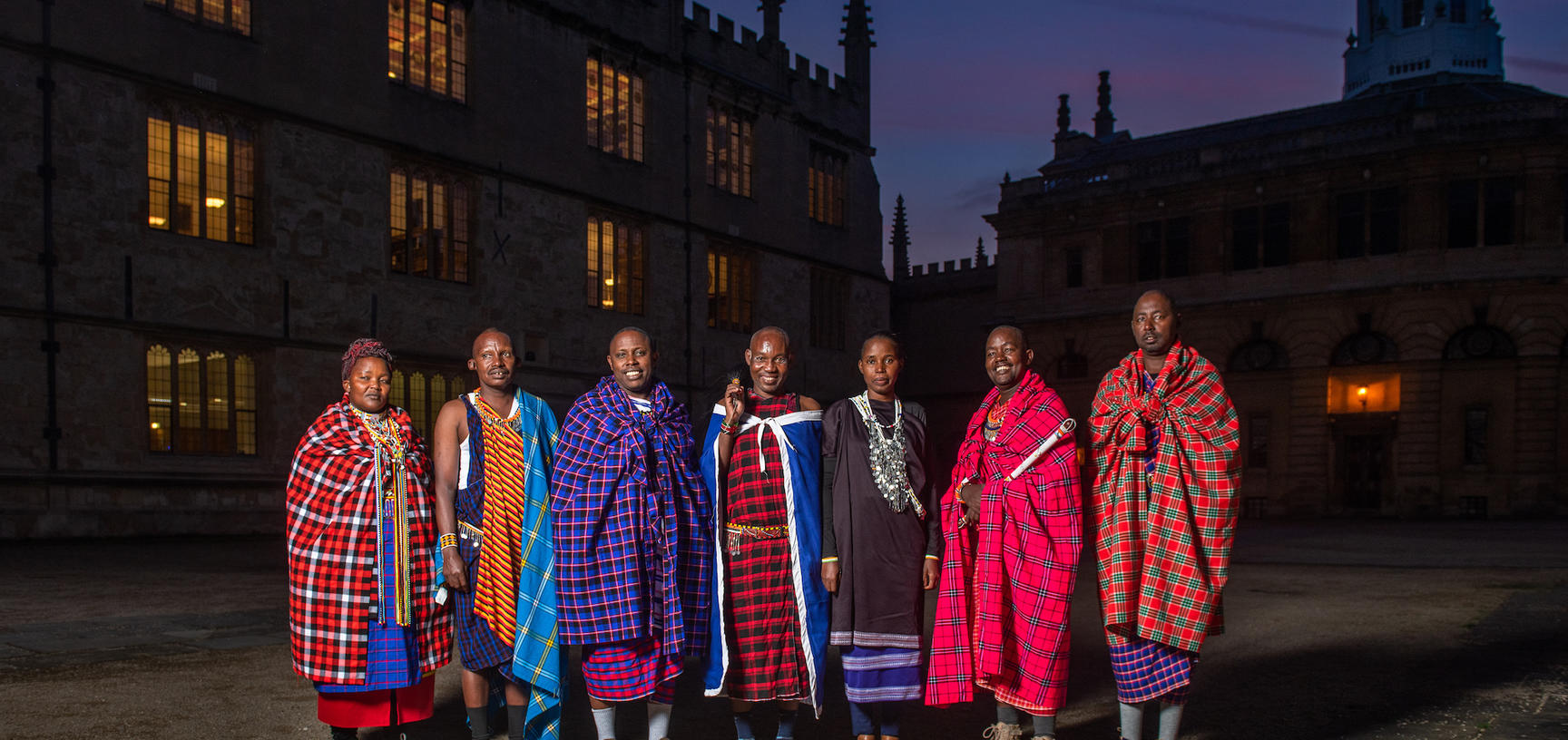 Maasai group at the Bodleian Library, Oxford