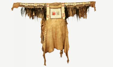 Blackfoot hide shirt (1893.67.1) after conservation