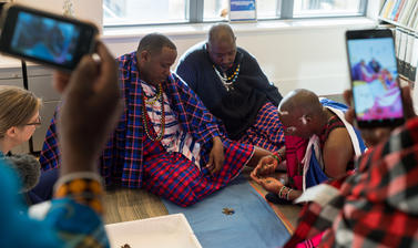 Maasai group in Director's office