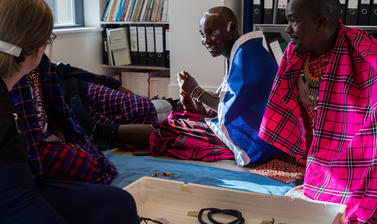 Maasai group in the Director's office