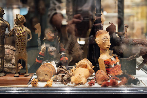 Naga objects in display case