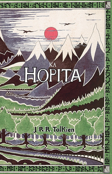 Green, black and white book cover with Ka Hopita title