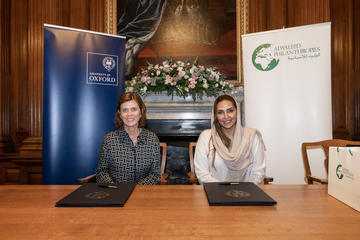 Oxford University Vice Chancellor Louise Richardson with HRH Princess Lamia 
