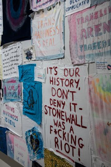 Beyond the Binary exhibition wall close-up
