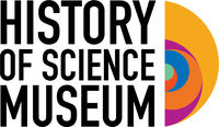 Logo with text that reads 'History of Science Museum' next to overlapping semicircles of different colours